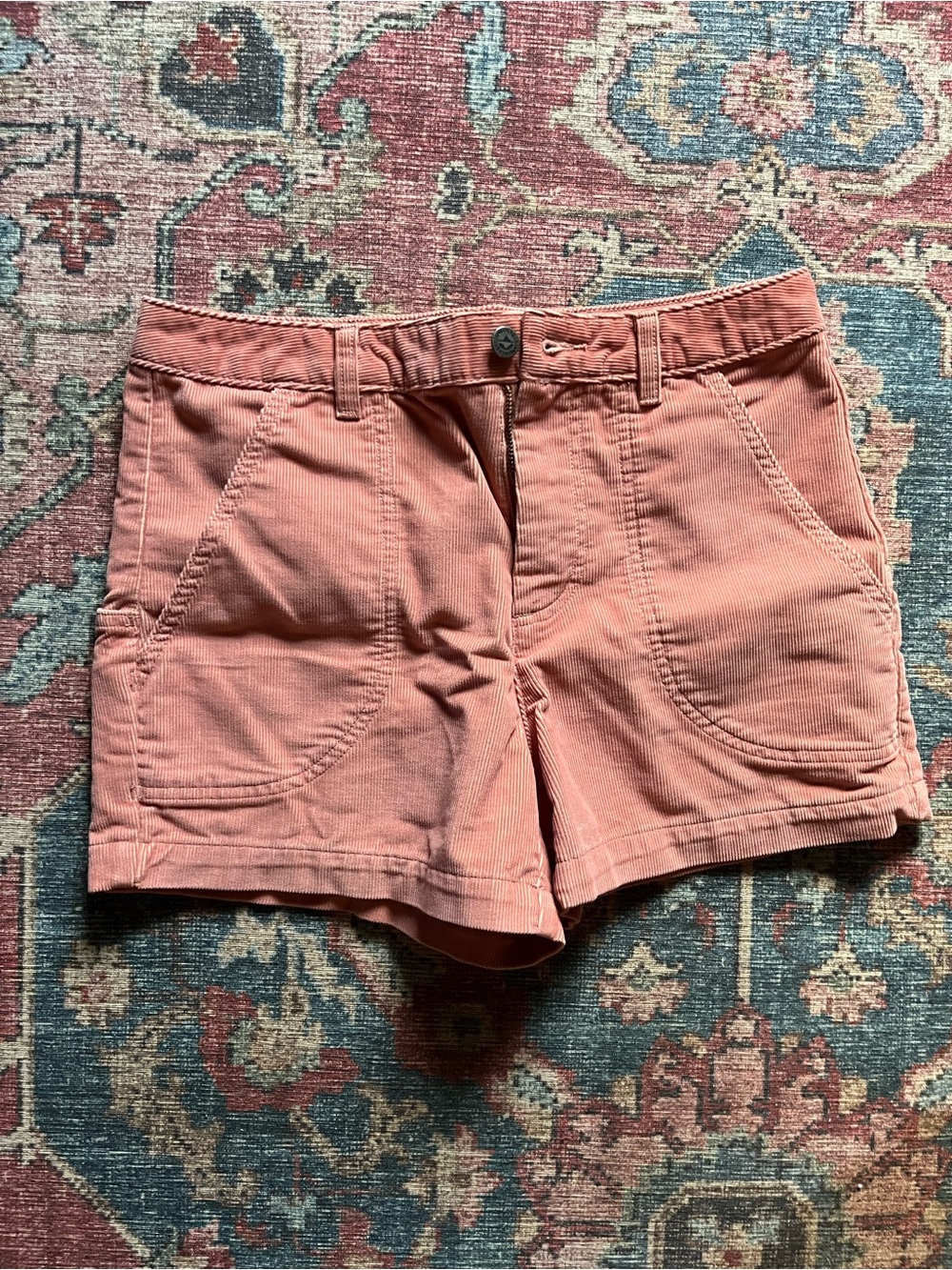 Patagonia Coral Pink Corduroy Women's Stand Up Shorts